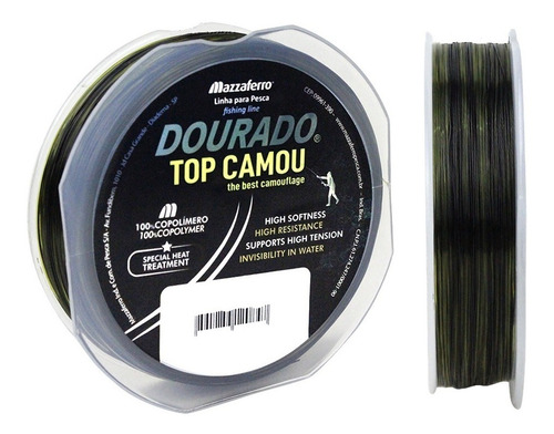 Linha Araty Dourado Top Camou 0,35mm 18,1 Lbs 100 Mts