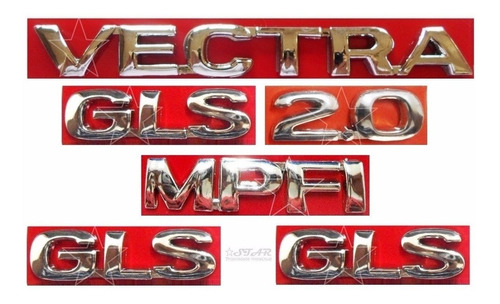 Emblemas Vectra Gls 2.0 Mpfi + Laterais Gls - 1997 À 1999