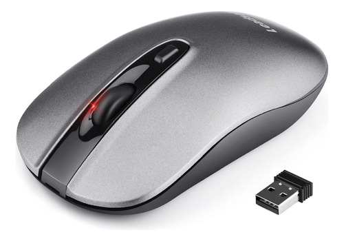 Mouse Leadsail Inalambrico Recargable 2,4g/gris