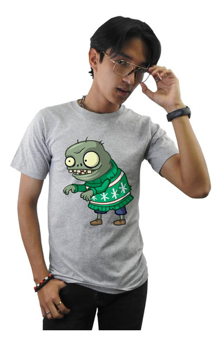 Cleen Playera Gris Plantas Vs Zombies Nieve Zombidito