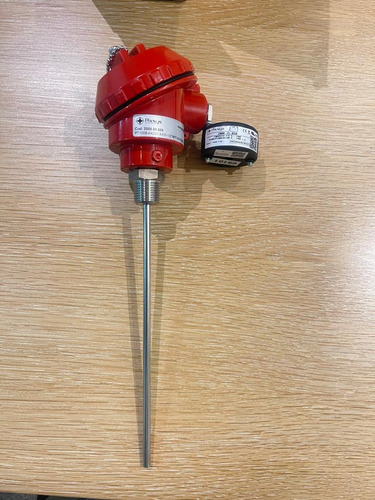 Sensor Temperatura Pt100 Con Cabezote 6mm X 5/20 Cmts