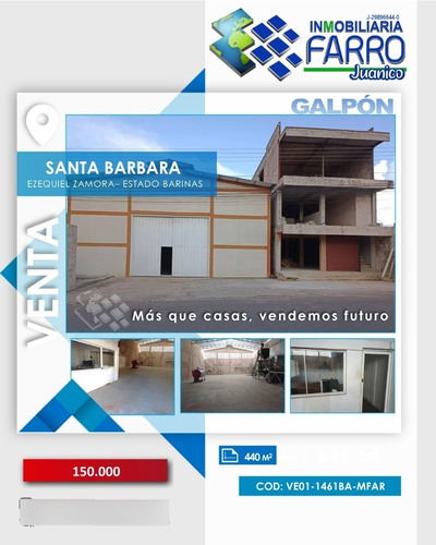 Imagen 1 de 10 de Se Vende Galpon Estado Barinas Ve01-1461ba-mfar