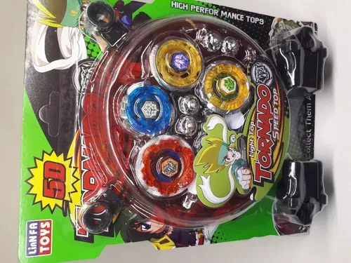 Kit Com 4 Peões Beyblade Metal + Lançador + Arena - Chic Outlet