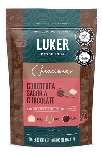 Cobertura Luker Chocolate Leche - Kg a $45797
