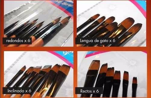 Set Kit 25 Pinceles Artistas, Oleo, Acrilico, Profesionales+