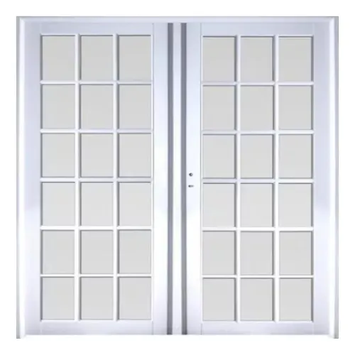 Puerta Doble Aluminio 200x200 M509 Vidrio Repartido