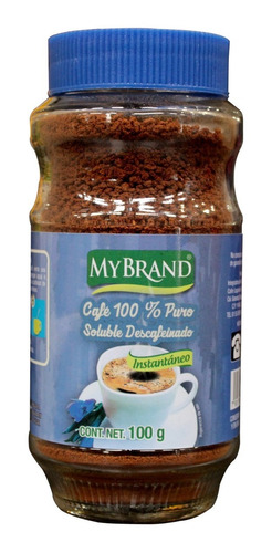 Cafe Soluble 100% Puro Descafeinado Mybrand 100 Gr | MercadoLibre