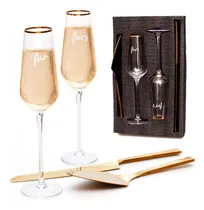 Comprar Paquete De 2 Copas De Boda Brindis Para Novios Con Servidor
