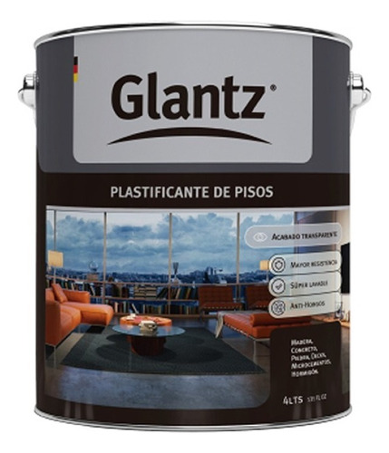 Plastificante Al Agua Para Pisos Glantz 1lt Mf Shop