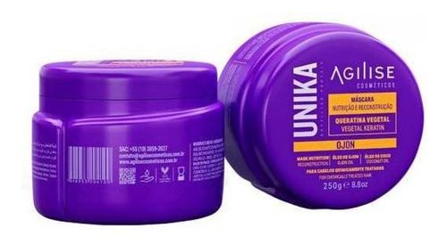 Máscara De Nutrição E Reconstrução Agilise Unika Ojon 250g