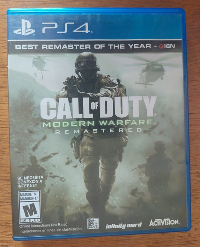 Call Of Duty Modern Warfare Remastered Ps4 Juego Playstation