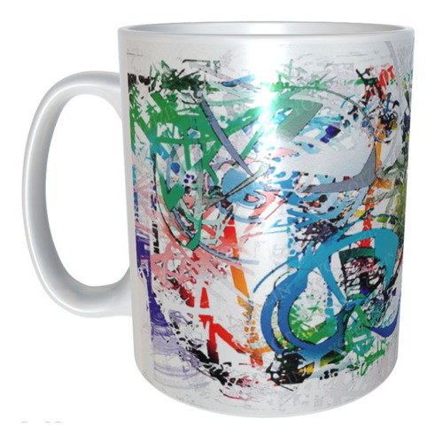 Taza Con Caja De Regalo Pintura Arte Abstracto M3