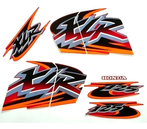 Kit Adesivo Faixa Moto Honda Xlr 125 Ks 2001 Vermelha