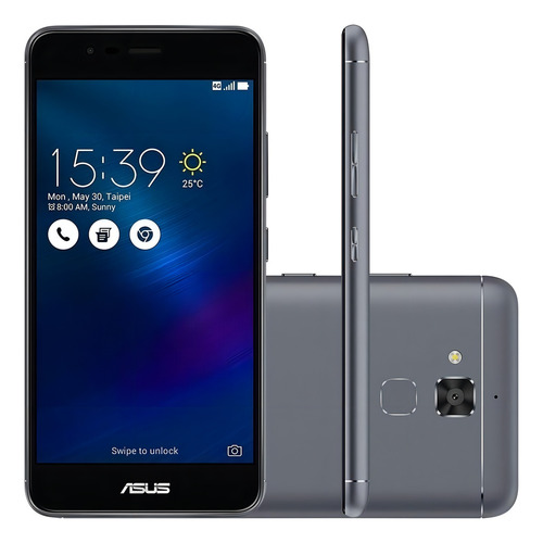 Asus ZenFone 3 Max ZC520TL Dual SIM 16 GB cinza-titânio 2 GB RAM - Excelente (Recondicionado)