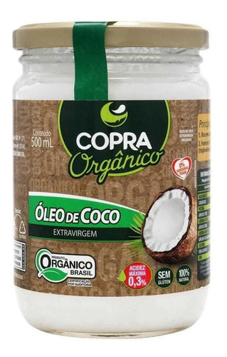 Kit 3 Óleo De Coco Copra Orgânico Extravirgem 500ml