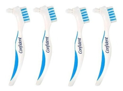 Kit De 4 Cepillos Dentales Para Dentadura Confident