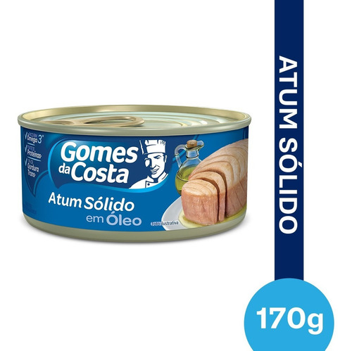 Atum Sólido Em Óleo Gomes Da Costa Lata 170g
