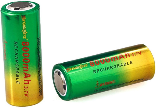 Bateria Recargable 8000mah 3.7v 26650 Tope Plana 1 Pieza