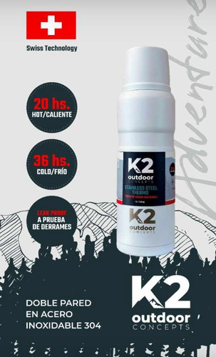 Termo K2 Outdoor Acero Inoxidable 1lt 