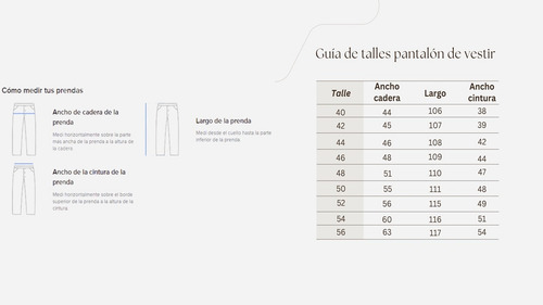Pantalón De Vestir Clásico Hombre