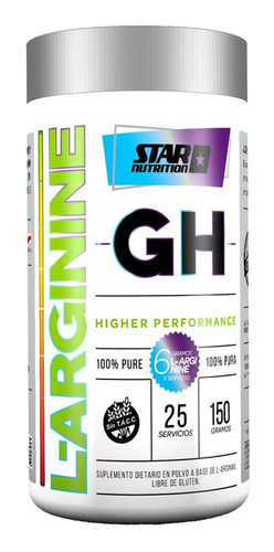 L-arginine Gh 150 Grs Star Nutrition 100% Pura Sin Aditivos Amino Pro Hormonal Natural