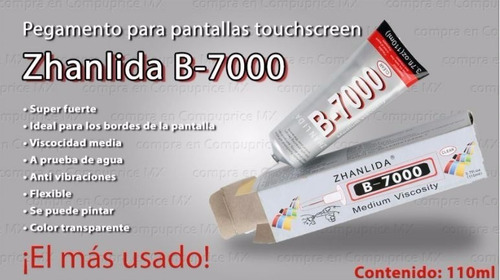 Imagen 2 de 2 de Pegamento Pantallas Vidrio Lens Tactil Display Touch B7000