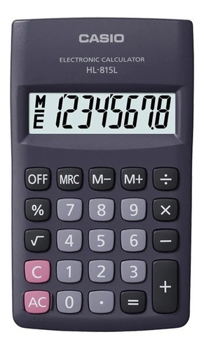 Imagen 2 de 4 de Calculadora Bolsillo Casio Hl-815l Pantalla Grande 8 Dígitos