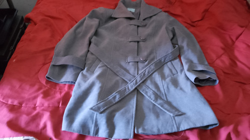 Tapado Gris De Dama Talle Xl Impecable