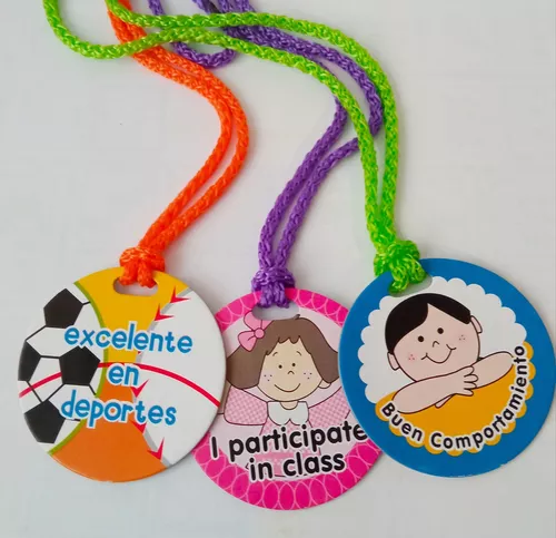 Juego Didáctico Preescolar Medalla Niños Niñas Diploma Paq 8 - $ 325