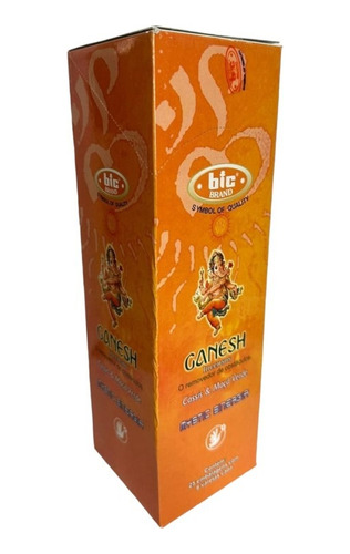 Incenso Indiano Bic Ganesh 25 Caixas Com 8 Varetas