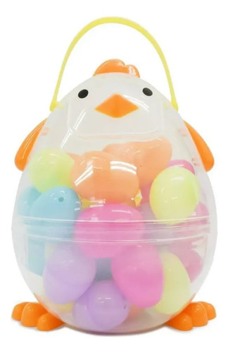 Cesta Pascua Plastico Porta Huevos Diseño Animalitos