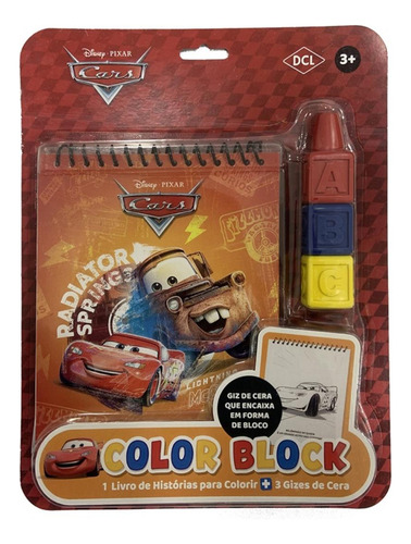 Disney - Color Block - Carros, De Editora Dcl., Vol. 1. Editorial Dcl Difusao Cultural Do Livro, Capa Mole, Edição 1 Em Português, 2024