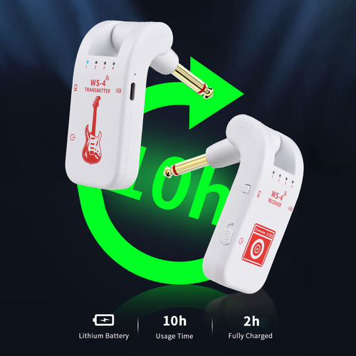 Sistema De Guitarra Inalámbrico De 2,4 G: Recargable, Plug &