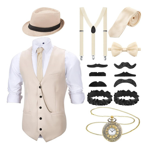 Satinior Blulu 1920s Disfraz De Hombre Accesorios De Cosplay