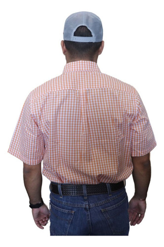 Camisa Keep Roping Mc Xadrez Laranja-6