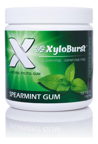 Xyloburst, Goma De Mascar Con Xilitol, Menta Verde, 100pzas