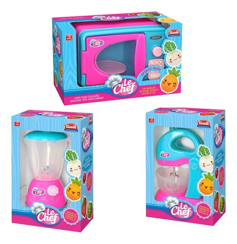 Brinquedo De Cozinha Infantil Kit Completo Com Microondas