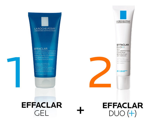 La Roche Posay Effaclar Gel X200 + Effaclar Dúo Rutina Acné