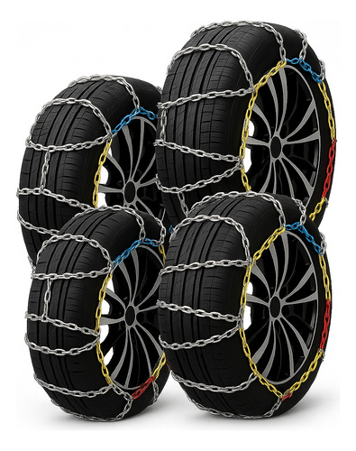 Set X4 Cadenas Autos Para Nieve Y Barro Camionetas Kn Rueda
