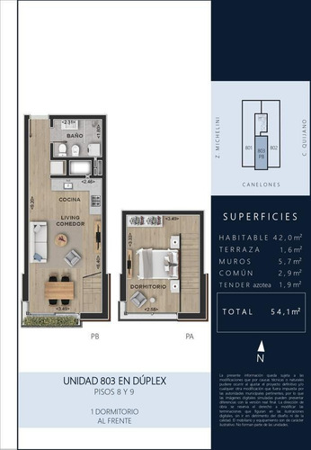 Imagen 2 de 13 de Apartamento En Venta - 1 Dormitorio - Duplex - Centro (montevideo)