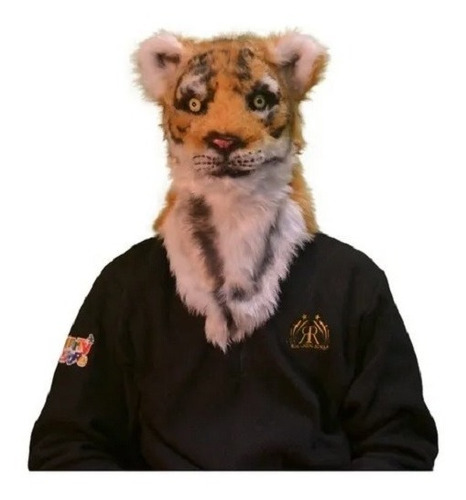 Imagen 1 de 7 de Mascara Careta Tigre Movil Animov Cotillon Disfraz
