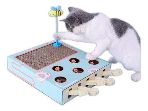 Rascador Interactivo Para Gatos Con Palanca De Juego