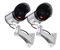 Comprar Pack 2 Cámaras Vigilancia Falsa Led Rojo Titila  En  Pilar