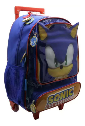 Mochila Con Carro Sonic 16  The Hedgehog So325 Cresko