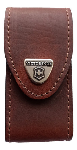 Estuche Cuero Pardo Victorinox Para Swisschamp Y 6-8 Capas