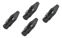 Comprar Neutrik® Nc3fxx® 4 Conectores Xlr Negro Hembra Nuevo Envio M