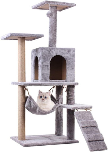 Rascador Para Gatos Torre Tres Pisos Escalera Cama Nido 