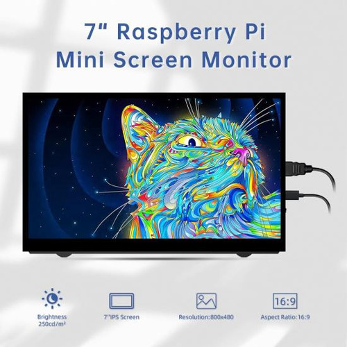 Monitor De Pantalla Hamtysan Raspberry Pi Mini