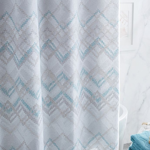 Cortina De Baño De Tela 182 X 182 Cm Mesa Chevron