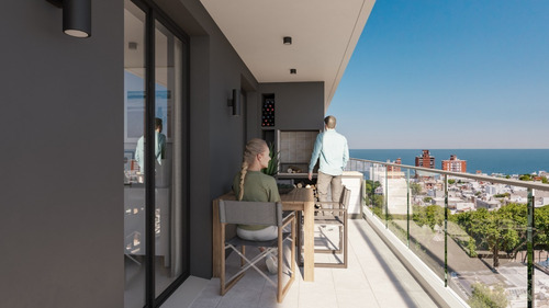 Imagen 3 de 7 de Venta Apartamento 2 Dormitorios Con Parrillero Garage Y Vista Al Mar Centro Altos De Santiago De Chile